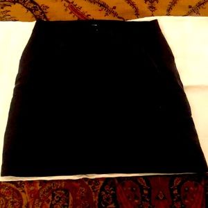 Black silk mini skirt!